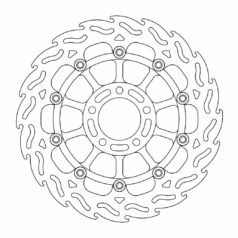 BRAKE ROTOR FLOATING FLAME BLACK