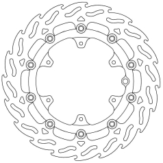BRAKE ROTOR FLOATING FLAME BLACK
