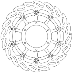 BRAKE ROTOR FLOATING FLAME BLACK