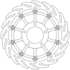 BRAKE ROTOR FLOATING FLAME  BLACK