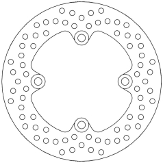 BRAKE ROTOR FIXED HALO ROUND NATURAL