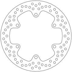 BRAKE ROTOR FIXED HALO ROUND NATURAL