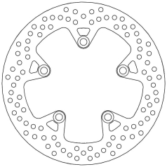 BRAKE ROTOR FIXED HALO ROUND NATURAL