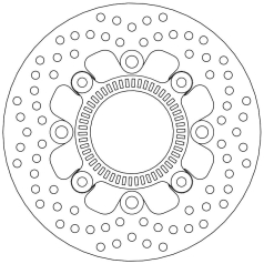 BRAKE ROTOR FIXED HALO ROUND NATURAL