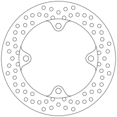 BRAKE ROTOR FIXED HALO ROUND NATURAL