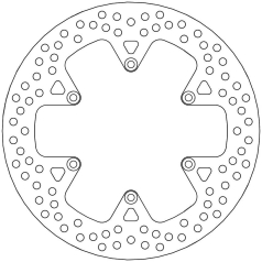BRAKE ROTOR FIXED HALO ROUND NATURAL