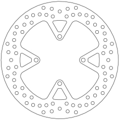 BRAKE ROTOR FIXED HALO ROUND NATURAL