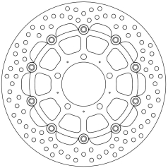 BRAKE ROTOR FLOATING HALO ROUND BLACK
