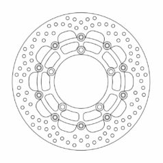 BRAKE ROTOR FLOATING HALO ROUND BLACK