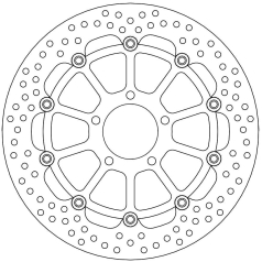 BRAKE ROTOR FLOATING HALO ROUND BLACK