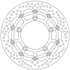 BRAKE ROTOR FLOATING HALO ROUND BLACK