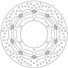 BRAKE ROTOR FLOATING HALO ROUND BLACK