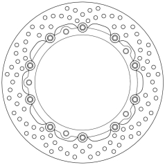 BRAKE ROTOR FLOATING HALO ROUND BLACK