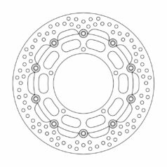 BRAKE ROTOR FLOATING HALO ROUND BLACK