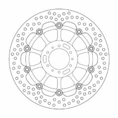 BRAKE ROTOR FLOATING HALO ROUND BLACK