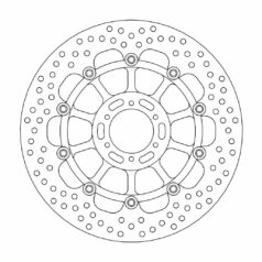 BRAKE ROTOR FLOATING HALO ROUND BLACK