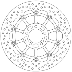 BRAKE ROTOR FLOATING HALO ROUND BLACK