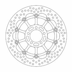 BRAKE ROTOR FLOATING HALO ROUND BLACK