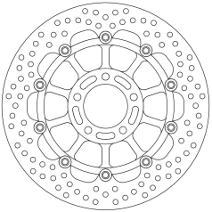 BRAKE ROTOR FLOATING HALO ROUND BLACK