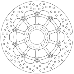 BRAKE ROTOR FLOATING HALO ROUND BLACK