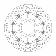 BRAKE ROTOR FLOATING HALO ROUND BLACK