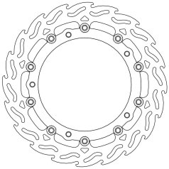 BRAKE ROTOR FLOATING FLAME BLACK