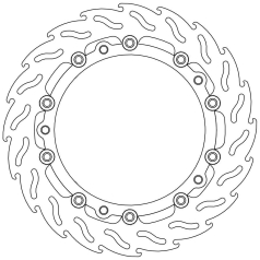 BRAKE ROTOR FLOATING FLAME BLACK