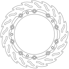 BRAKE ROTOR FLOATING FLAME BLACK