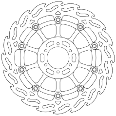 BRAKE ROTOR FLOATING FLAME BLACK