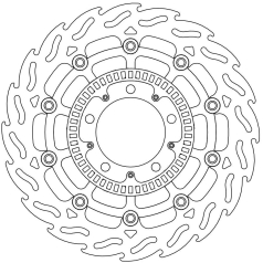 BRAKE ROTOR FLOATING FLAME BLACK