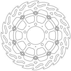 BRAKE ROTOR FLOATING FLAME BLACK