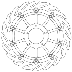 BRAKE ROTOR FLOATING FLAME BLACK