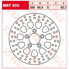 BRAKE ROTOR ROUND FIXED 260 REAR