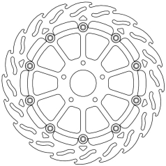 BRAKE ROTOR FLOATING FLAME BLACK