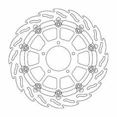 BRAKE ROTOR FLOATING FLAME FLAMED BLACK