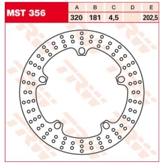 BRAKE ROTOR  FIXED 320 ROUND FRONT