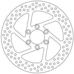 BRAKE ROTOR FIXED HALO ROUND NATURAL