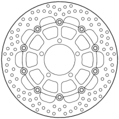 BRAKE ROTOR FLOATING HALO ROUND BLACK