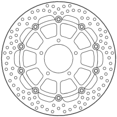 BRAKE ROTOR FLOATING HALO ROUND BLACK