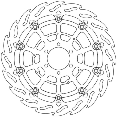 BRAKE ROTOR FLOATING FLAME BLACK