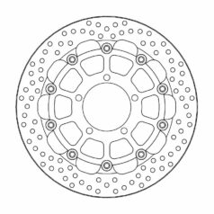 BRAKE ROTOR FLOATING HALO ROUND BLACK