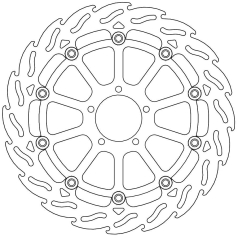 BRAKE ROTOR FLOATING FLAME BLACK