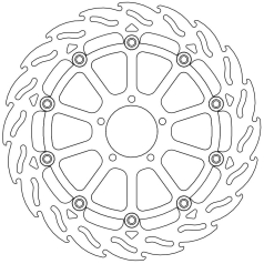 BRAKE ROTOR FLOATING FLAME BLACK