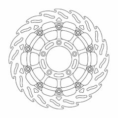 BRAKE ROTOR FLOATING FLAME FLAMED BLACK