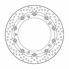 BRAKE ROTOR FLOATING HALO ROUND BLACK