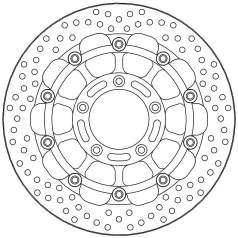 BRAKE ROTOR FLOATING HALO ROUND BLACK