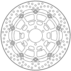 BRAKE ROTOR FLOATING HALO ROUND BLACK