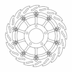 BRAKE ROTOR FLOATING FLAME FLAMED BLACK