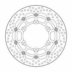 BRAKE ROTOR FLOATING HALO ROUND BLACK