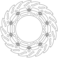 BRAKE ROTOR FLOATING FLAME BLACK